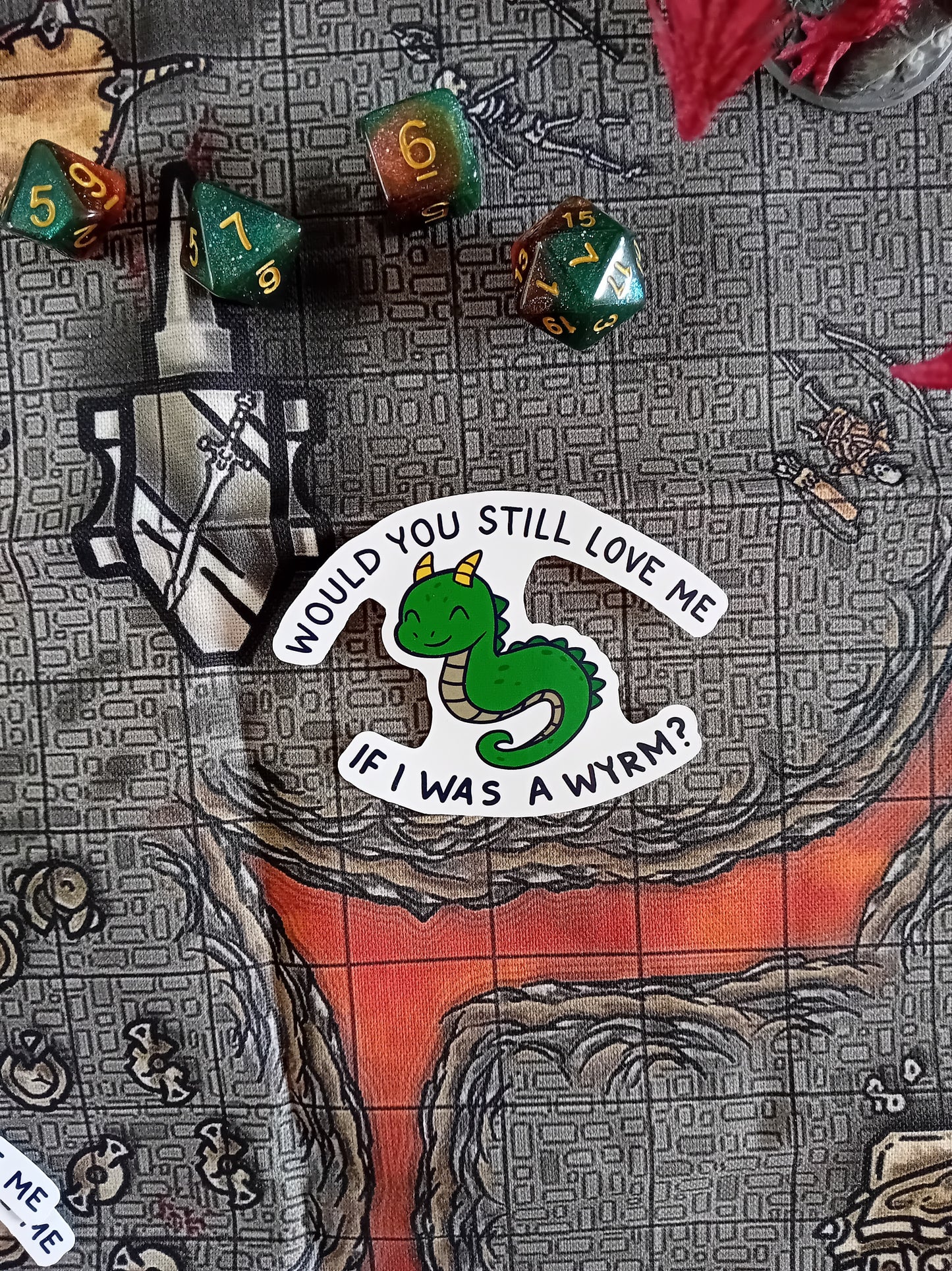 "Would You Still Love Me if I Was a Wyrm?" - Paper sticker for Fantasy Lovers