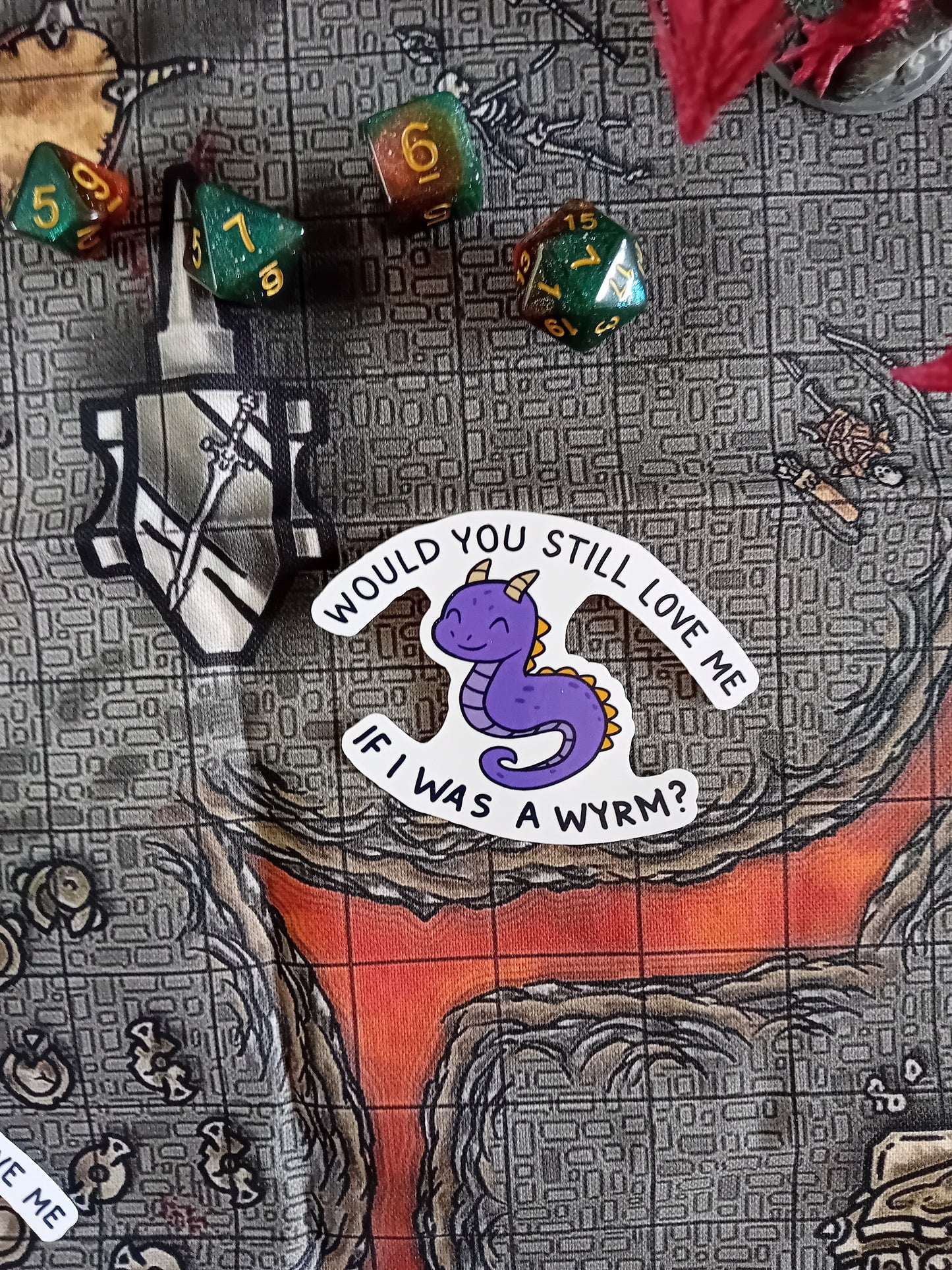 "Would You Still Love Me if I Was a Wyrm?" - Paper sticker for Fantasy Lovers
