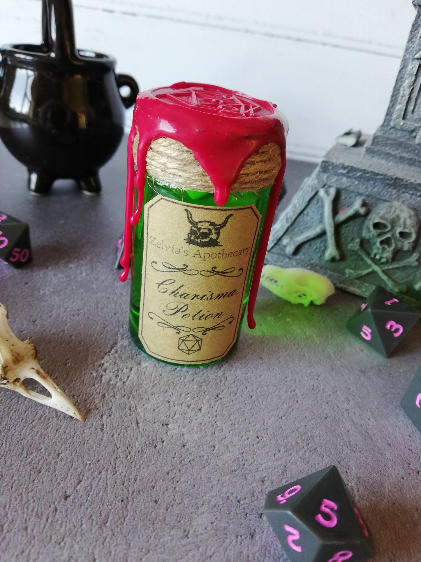 Charisma Potion - Floating Dice Potion