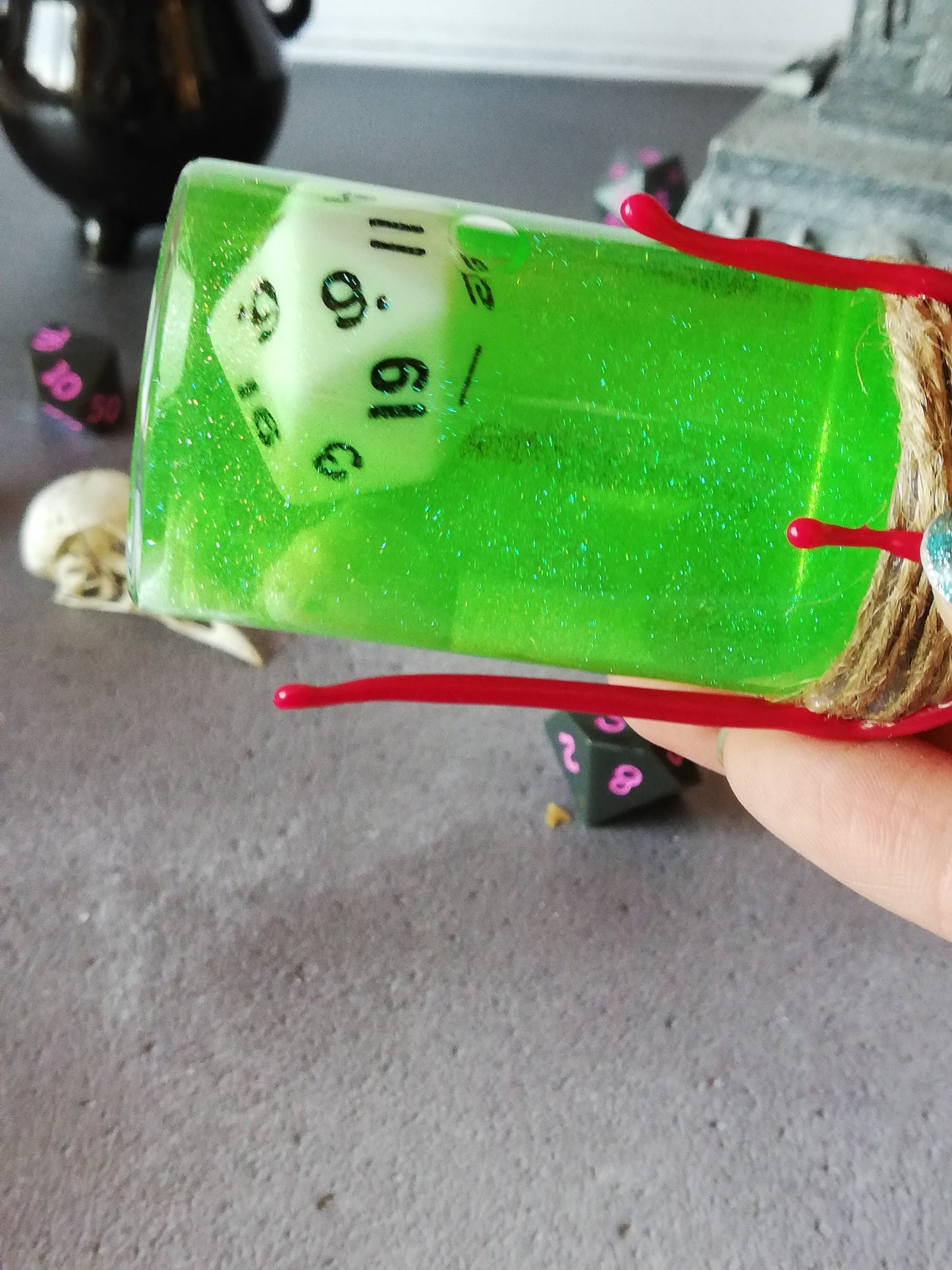 Gelatinous Tube - D20 Floating Dice Potion