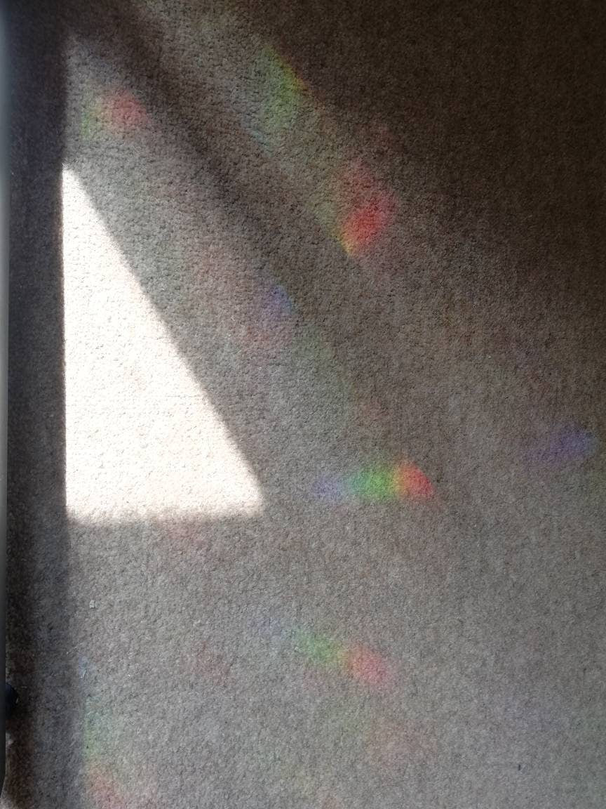 Geometric Cat Suncatcher Sticker - Easy to use window rainbow maker