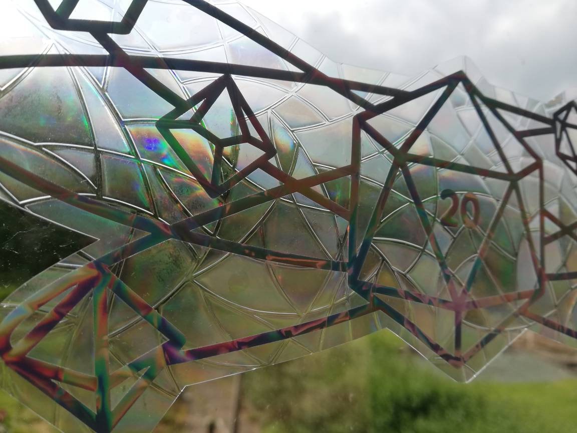 UFO Cow Suncatcher Sticker - Easy to use window rainbow maker