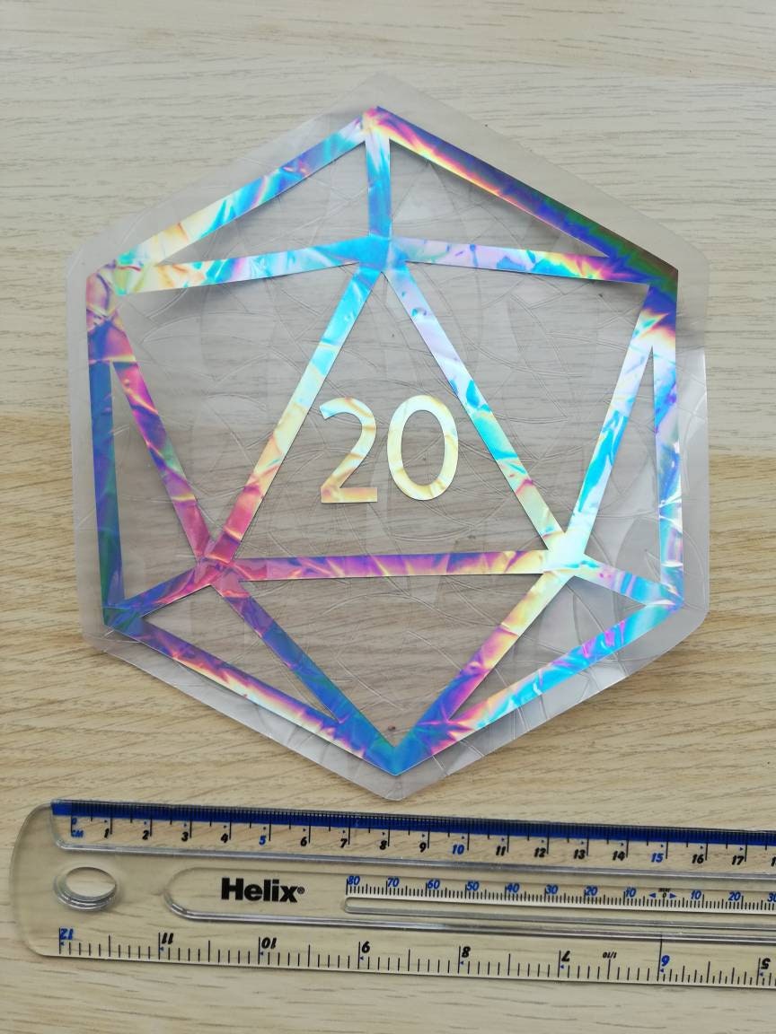D20 Suncatcher Sticker - Easy to use window rainbow maker