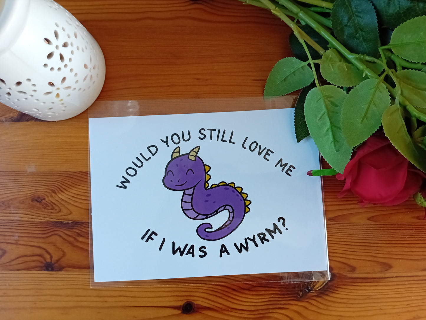 Would You Still Love Me if I Was a Wyrm? – A5 Fantasy Art Print