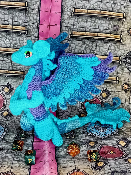 Fae Dragon - READY TO SHIP - Icy Aurora