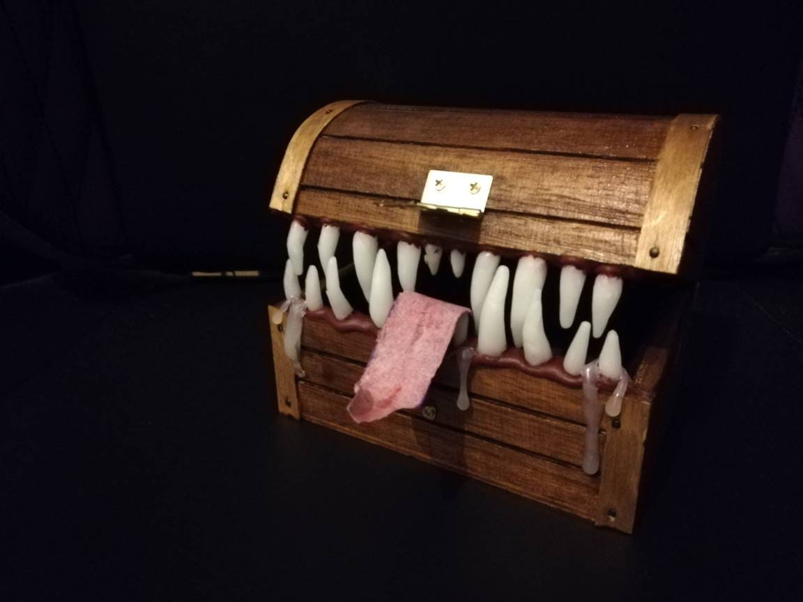 Mimic Chest - Adopt a Mimic! // Dice Storage, TTRPG, video game style monster