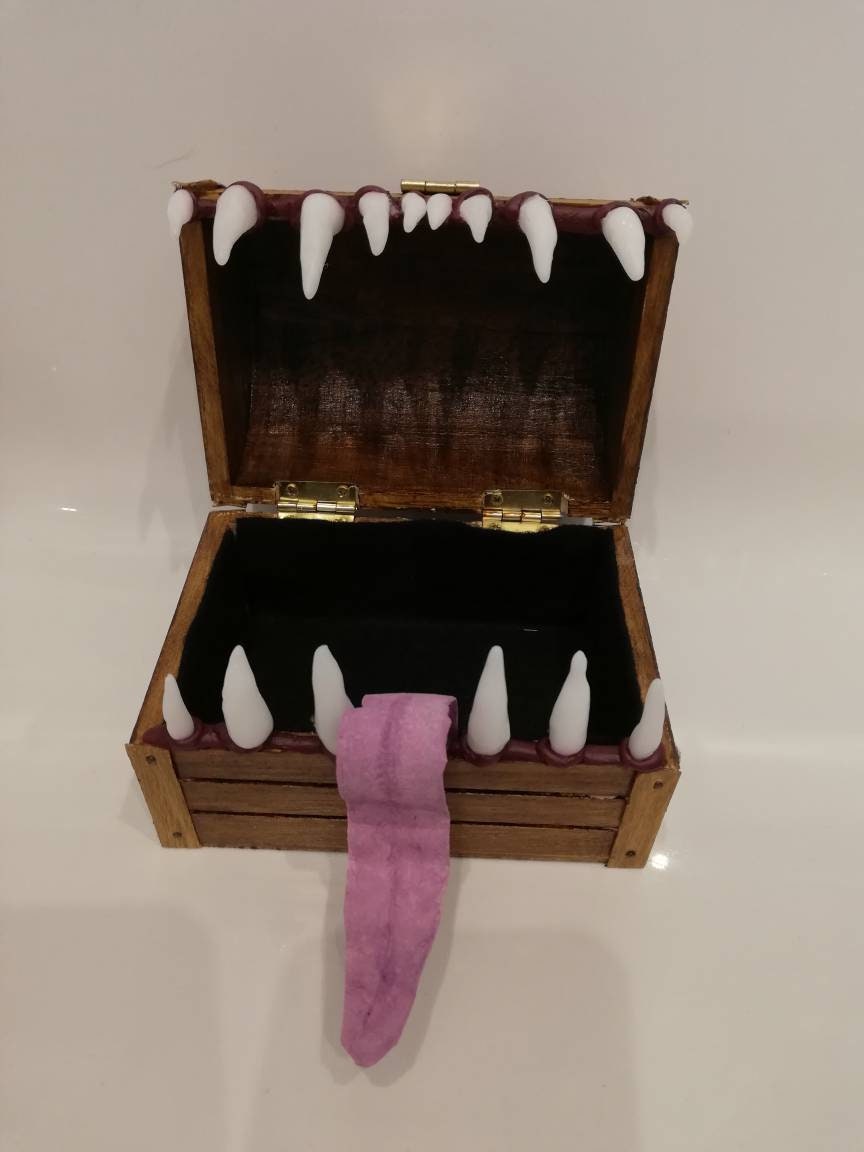 Mimic Chest - Adopt a Mimic! // Dice Storage, TTRPG, video game style monster